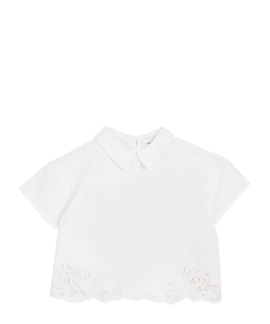 Embroidered short sleeve top