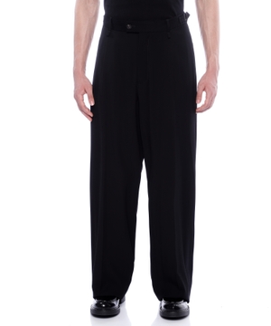 Wide-leg wool trousers