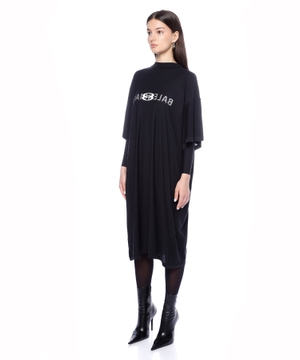 Midi dress with logo print