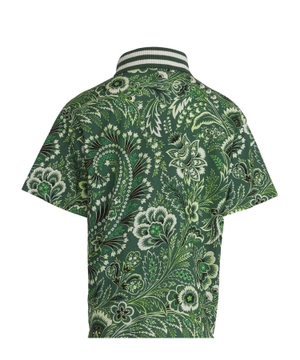 Paisley print polo shirt