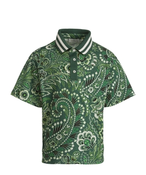 Paisley print polo shirt