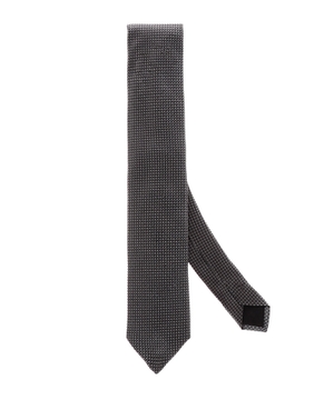 Embroidered design silk tie