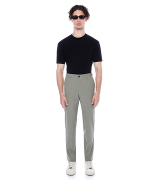 Straight-fit trousers with elastic waist