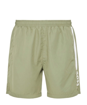 Swimming trunks with logo print