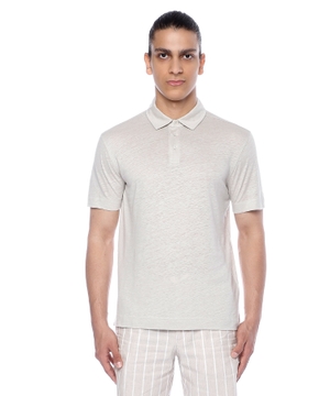 Short sleeve polo with classic collar