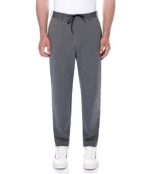 Straight fit trousers with elastic waist