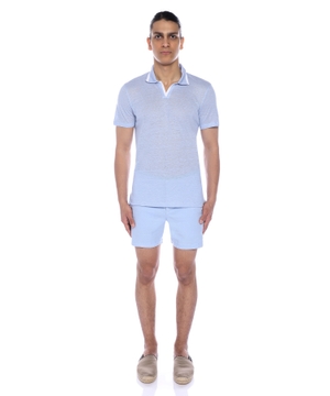 Short sleeve polo with classic collar