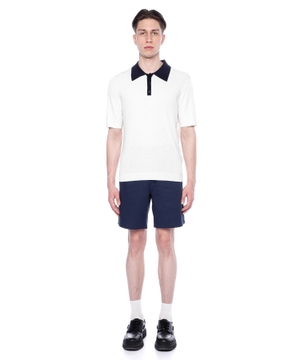 Short sleeve polo with classic collar