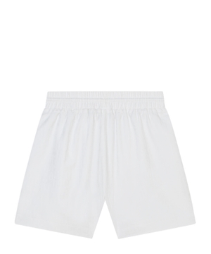 Elastic-waist cotton shorts