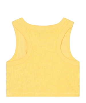 Sleeveless crop top with logo