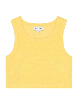 Sleeveless crop top with logo