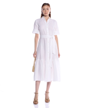 Linen midi dress