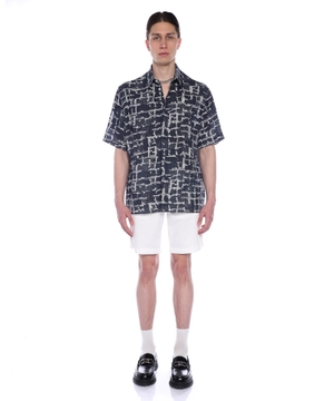 Short sleeve shirt with logo print