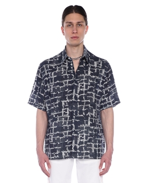 Short sleeve shirt with logo print