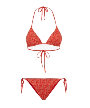 Logo printed bikini set