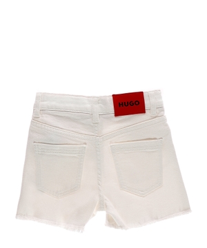 Straight-fit denim shorts