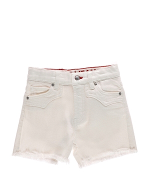 Straight-fit denim shorts