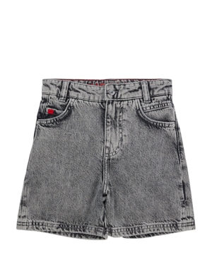 Logo detsiled denim shorts