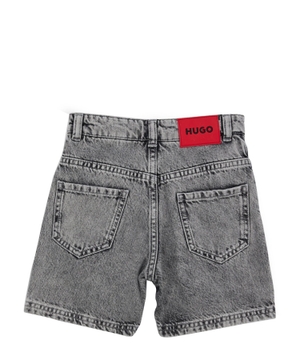 Logo detsiled denim shorts