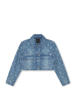 Logo printed denim jacket