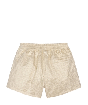 Elastic waist shorts with logo