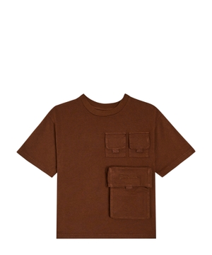 Cotton T-shirt with front pockets