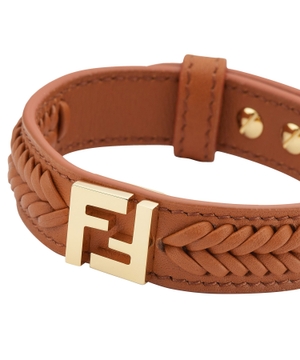 Forever logo detail leather bracelet