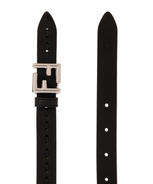 Logo detailed leather belt