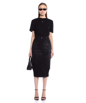 Denim midi ətək
