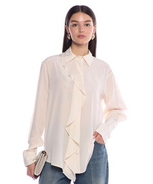 Ruffle-detail blouse