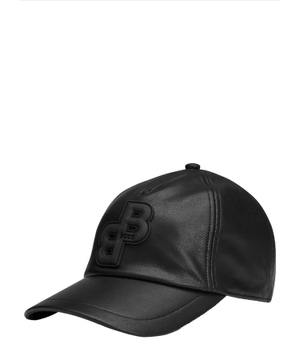 Cap with embroidered double monogram