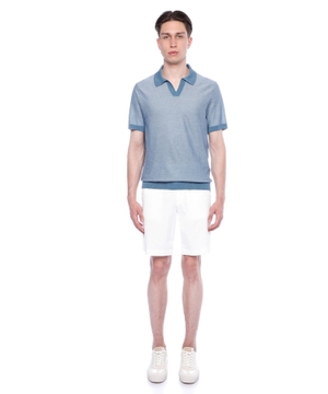 V-neck short sleeve polo