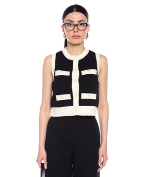 Sleeveless knitted vest