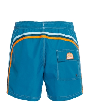 Swim trunks with elastic waist
