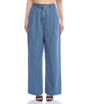 High-waist wide-leg jeans