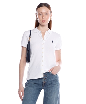 Logo embroidered top