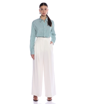 High-waist wide-leg pants