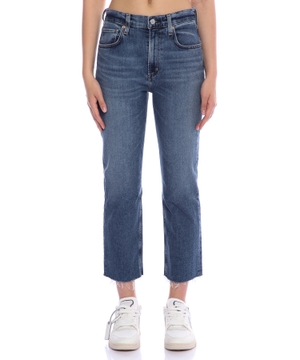 Cropped straight-fit jeans