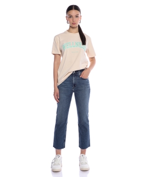 Cropped straight-fit jeans