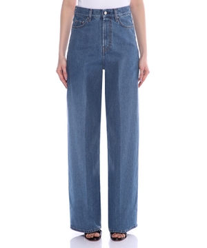 High-waist wide-leg jeans