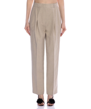 Straight-fit linen pants