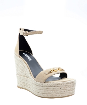 Barocco raffia wedge sandals