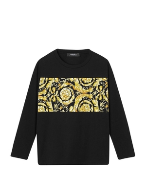 Printed long-sleeve cotton T-shirt