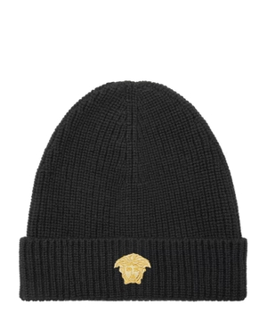 Medusa embroidered knit beanie