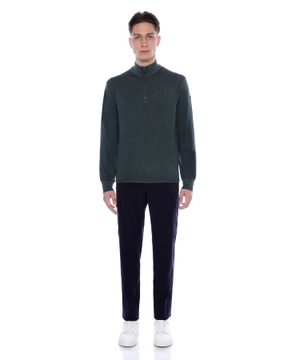 Long sleeve sweater with high collar