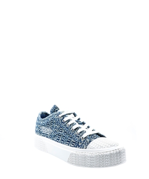 Denim monogram sneaker