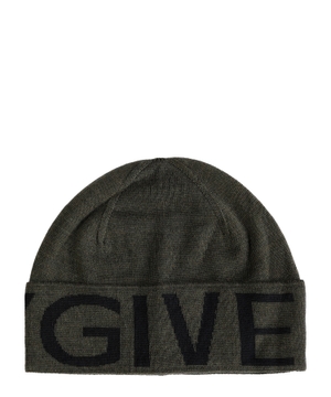 Logo embroidered wool beanie