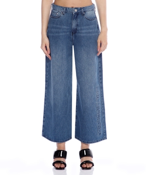 Cropped wide-leg jeans