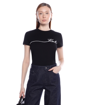 Logo embroidered cotton T-shirt