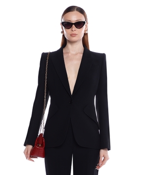 Peak shoulder-pad blazer